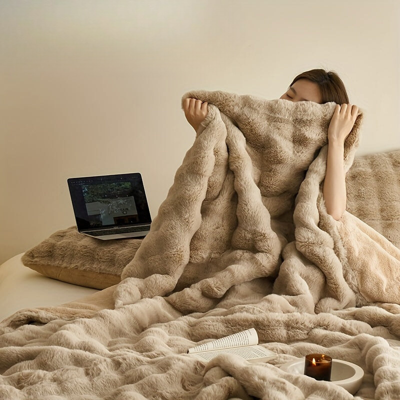 Wendbare Fleece-Decke – Extra Weiche und Warme Kuscheldecke für Sofa und Bett