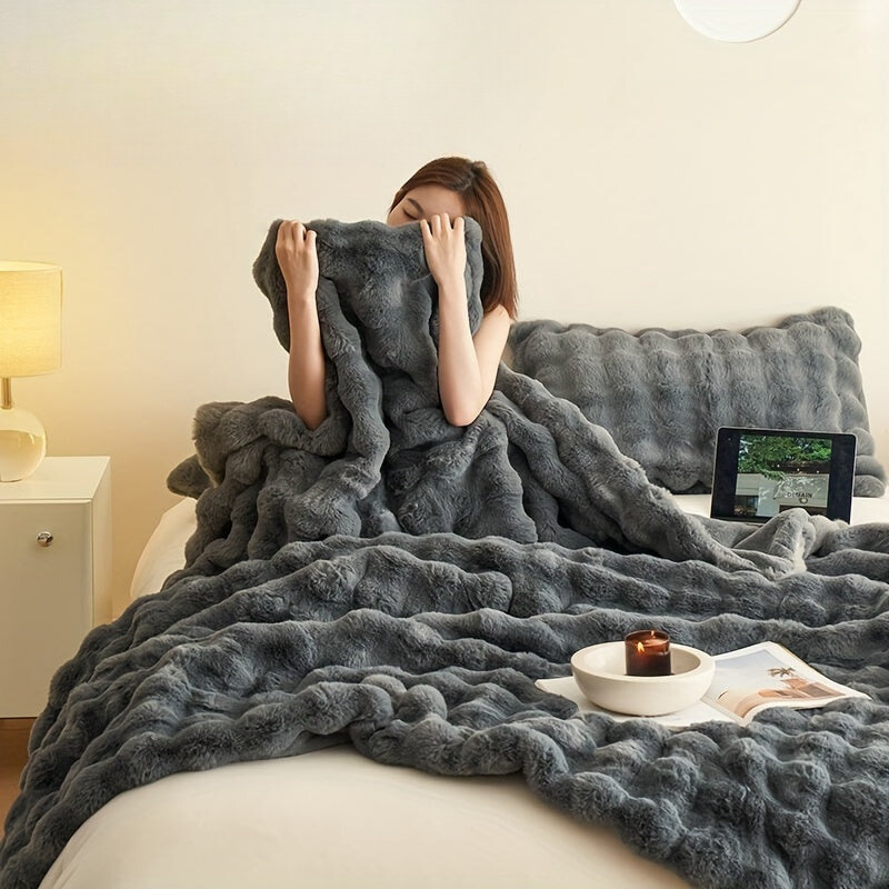 Wendbare Fleece-Decke – Extra Weiche und Warme Kuscheldecke für Sofa und Bett