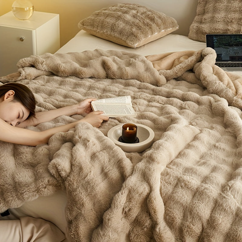Wendbare Fleece-Decke – Extra Weiche und Warme Kuscheldecke für Sofa und Bett