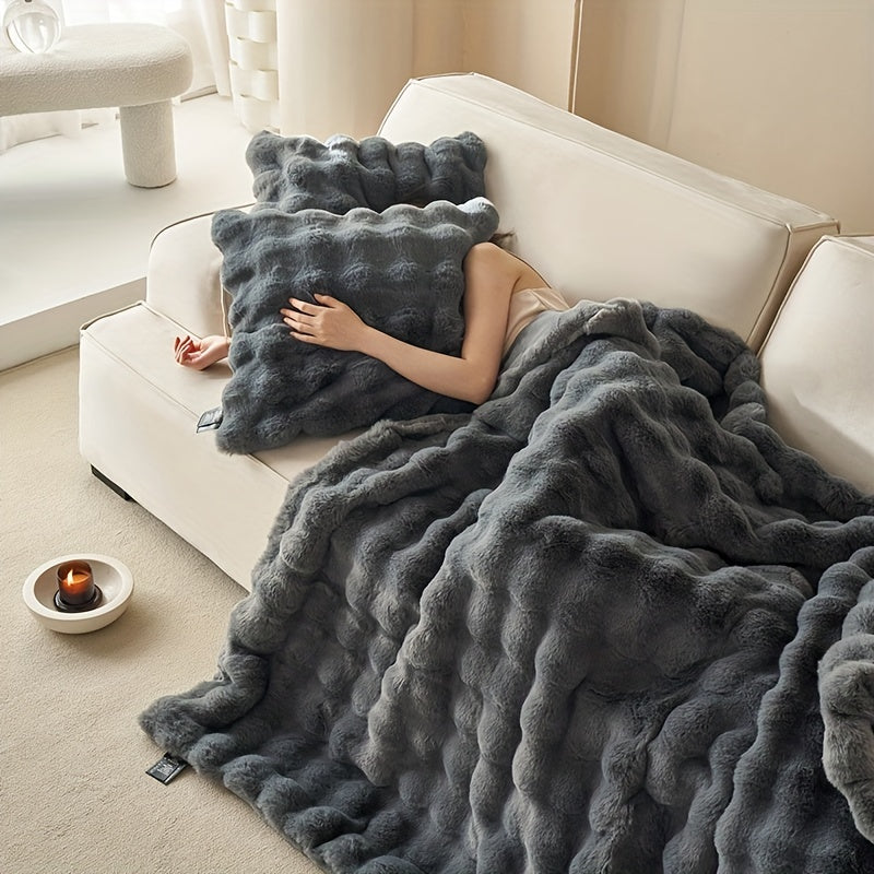 Wendbare Fleece-Decke – Extra Weiche und Warme Kuscheldecke für Sofa und Bett