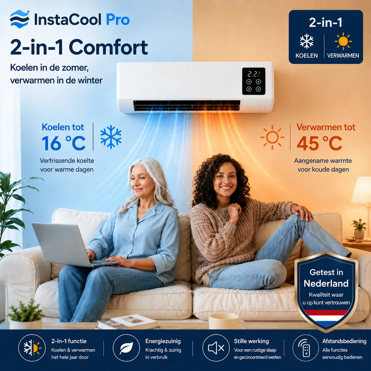 Mobile Klimaanlage & Heizung 2-in-1 – Ohne Installation, bis 51 m²