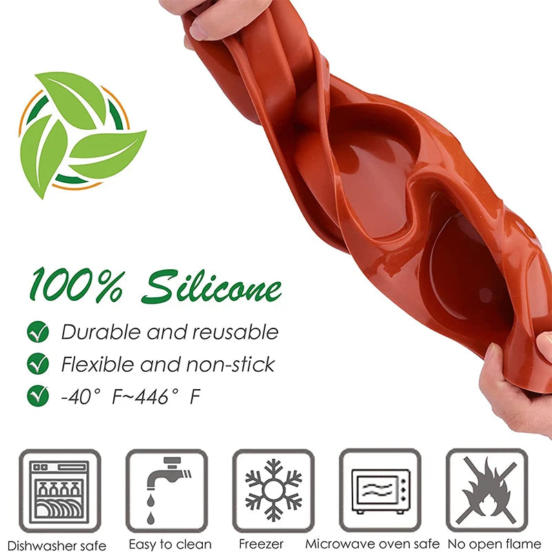 Flexibles Silikonbackform mit 6 Vertiefungen – Runde Antihafteform zum Backen