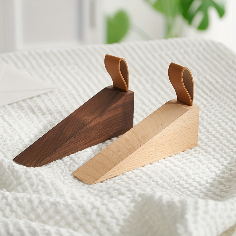 NordGrip Holz Türstopper – Skandinavisches Design mit rutschfester Basis