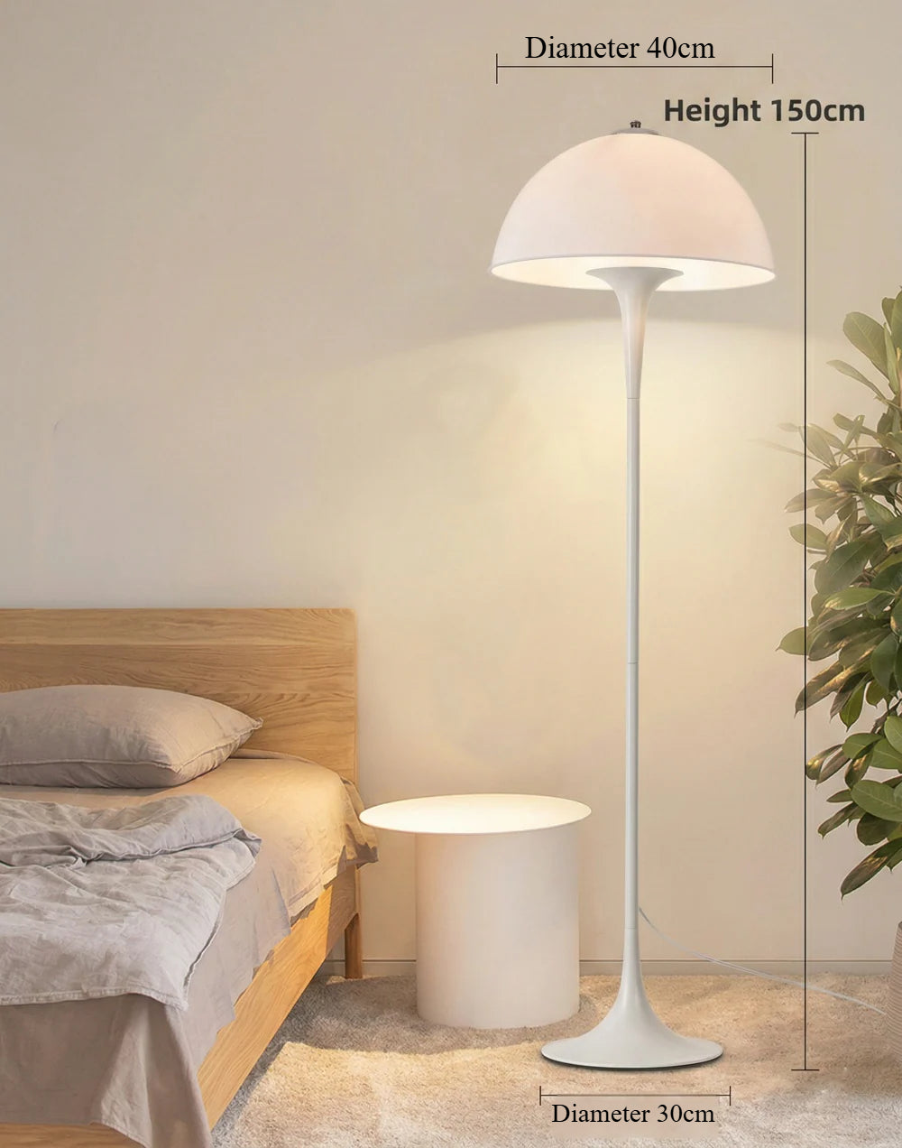 Panthella Tischlampe – Mid-Century Champignon Tischlampe mit Sanfter Lichtverteilung