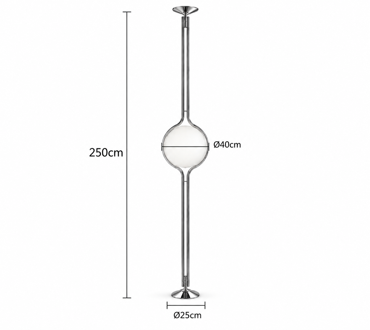 Halo Orb Stehlampe – Moderne Designlampe mit Stimmungsvollem Licht