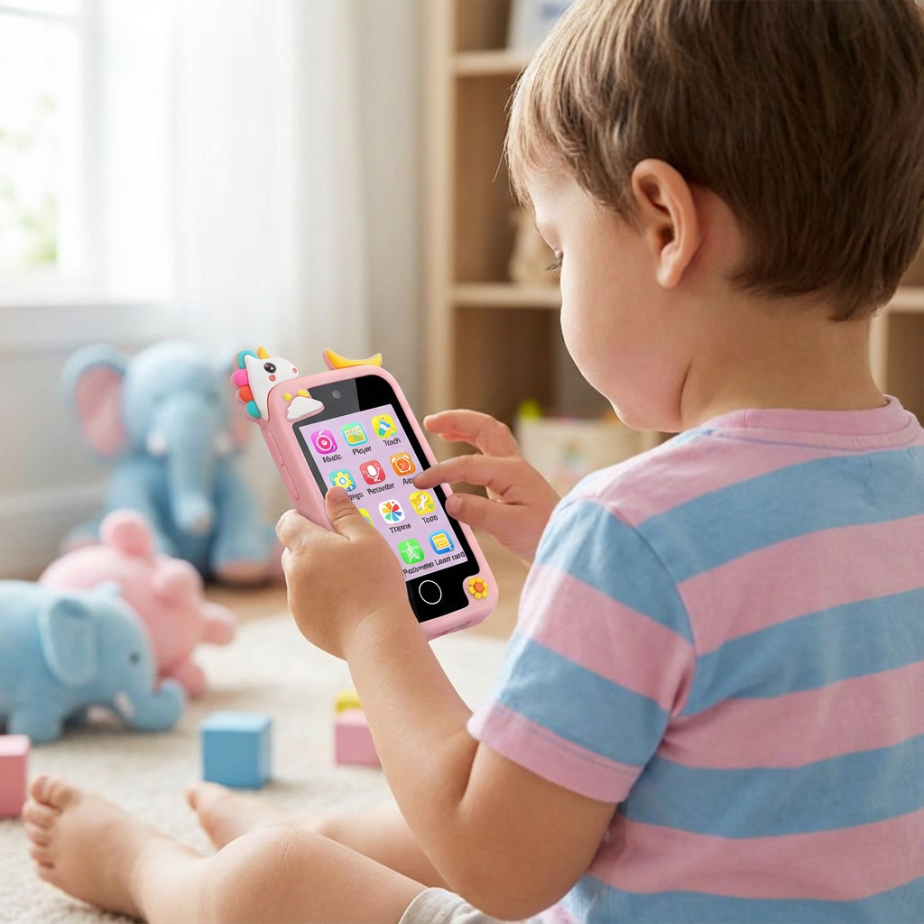 Bildungsförderndes Spielzeug für Kinder in Form eines Smartphones