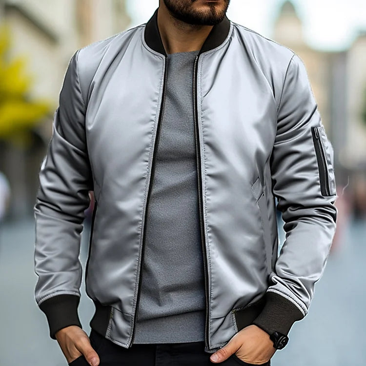 Bomberjacke mit Rippkragen für Herren | Ideal für den täglichen Gebrauch