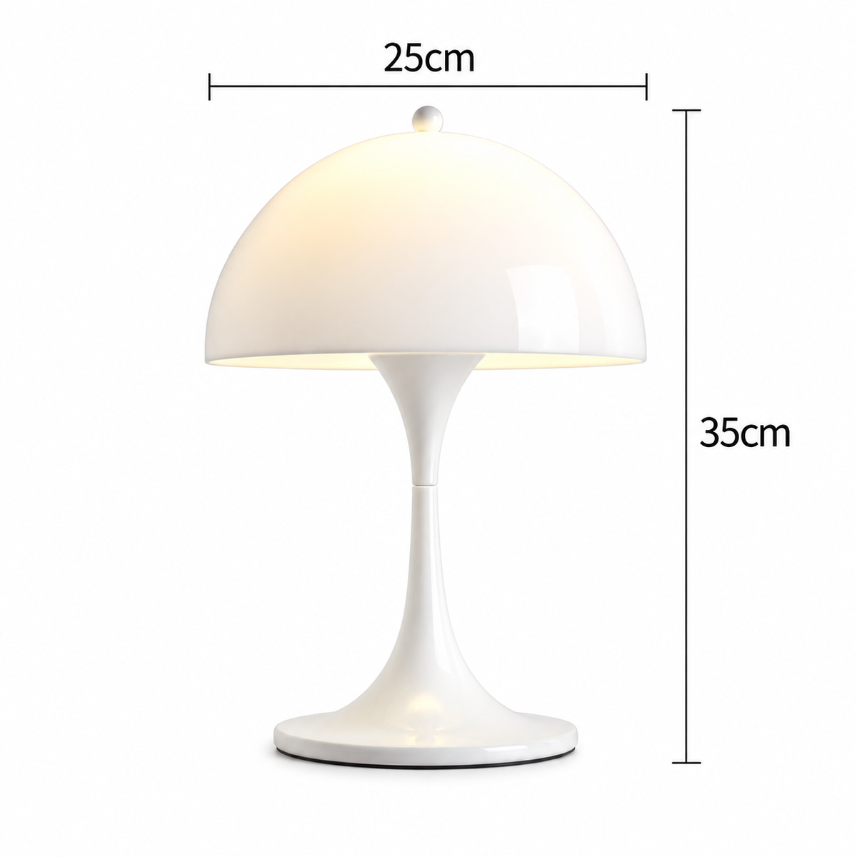 Panthella Tischlampe – Mid-Century Champignon Tischlampe mit Sanfter Lichtverteilung