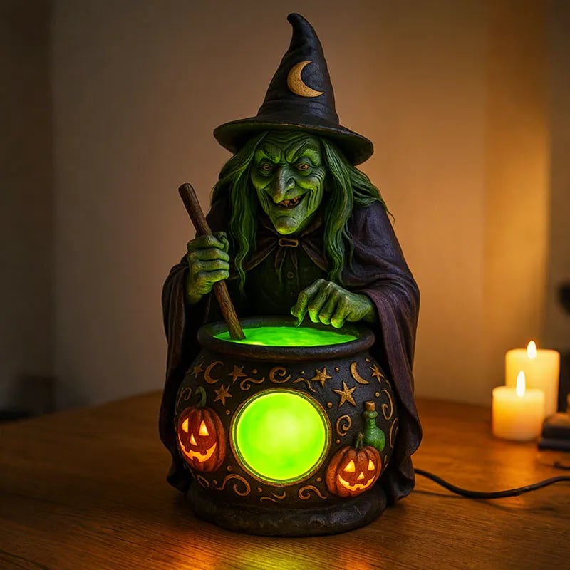 WitchGlow Kessel Lampe | Verzaubernde Halloween-Dekoration, die eine magische Atmosphäre schafft