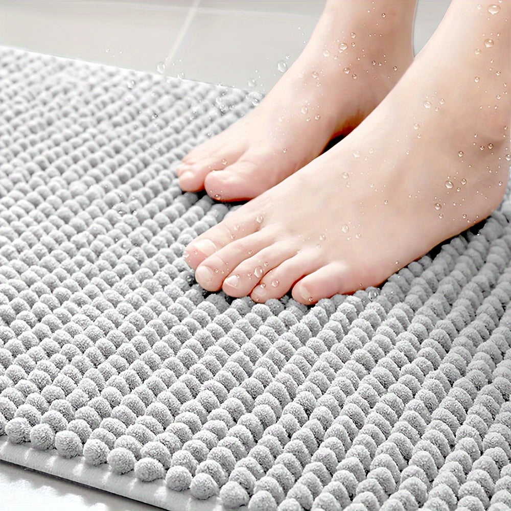 Rond LuxeChen Badmat Ultra-Weich Chenille – Rutschfest & Schnell Trocknend