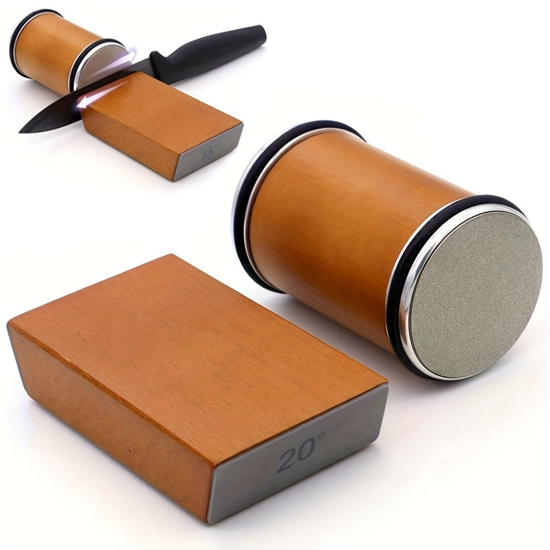 EdgeCraft DuoSharp Schleifsteinsatz mit Magnetischer Halterung für Winkel von 15° und 20° für Holz und Metall