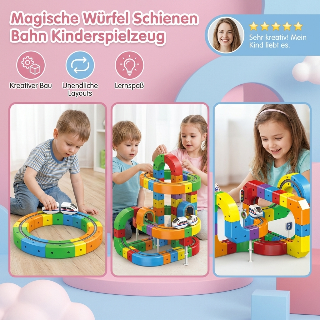 Magische Blokken Spoorbaan Spielzeug für Kinder