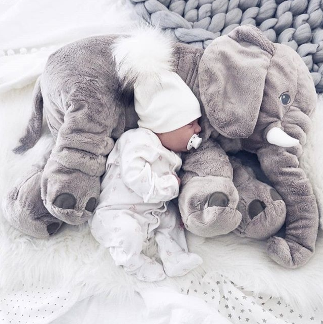 Plüsch-Elefant | Großes Kissen und Kuscheltier-Elefant für Babys und Kinder