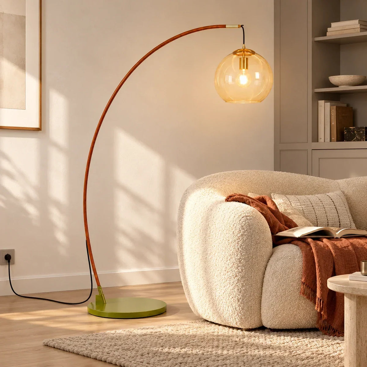 Moderne Glas-Stehlampe – Elegante Designbeleuchtung mit Glaslampenschirm