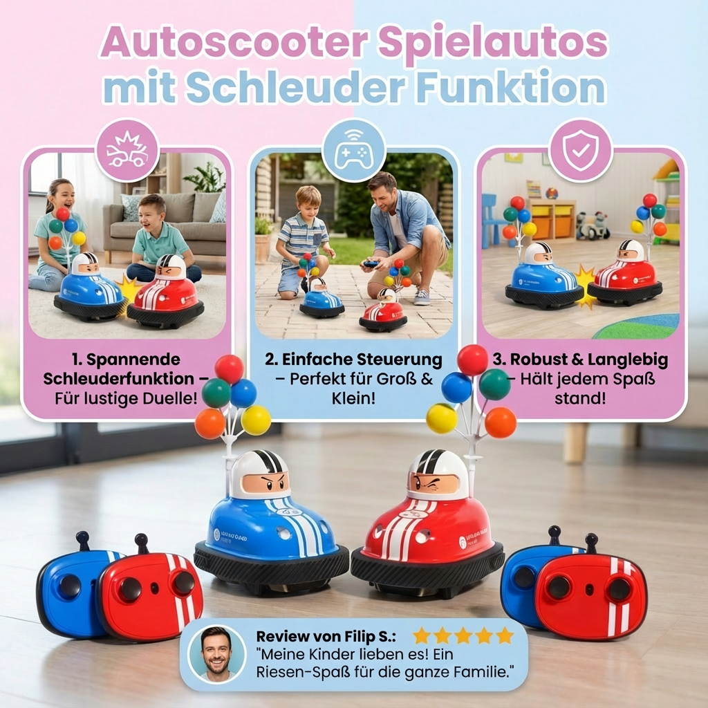 Autoscooter Spielautos mit Schleudefunktion für Kinder