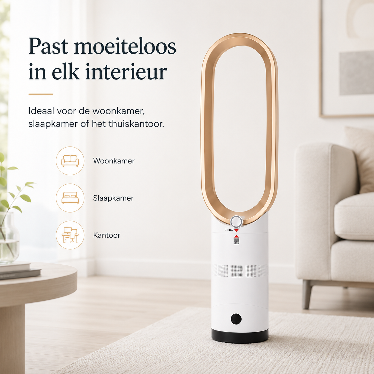 Airpure | Kompakter 3-in-1 Luftreiniger & Kühler | Mit Oszillation & LED Touch-Bedienfeld