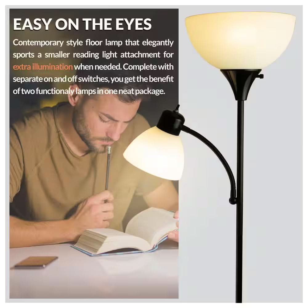 LED Stehlampe mit Zwei Lichtquellen – Stehlampe mit Leselampe