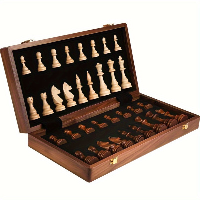 ClassicWood Holz-Schachspiel - Perfekt für Zuhause und Unterwegs