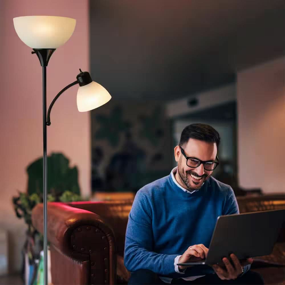 LED Stehlampe mit Zwei Lichtquellen – Stehlampe mit Leselampe