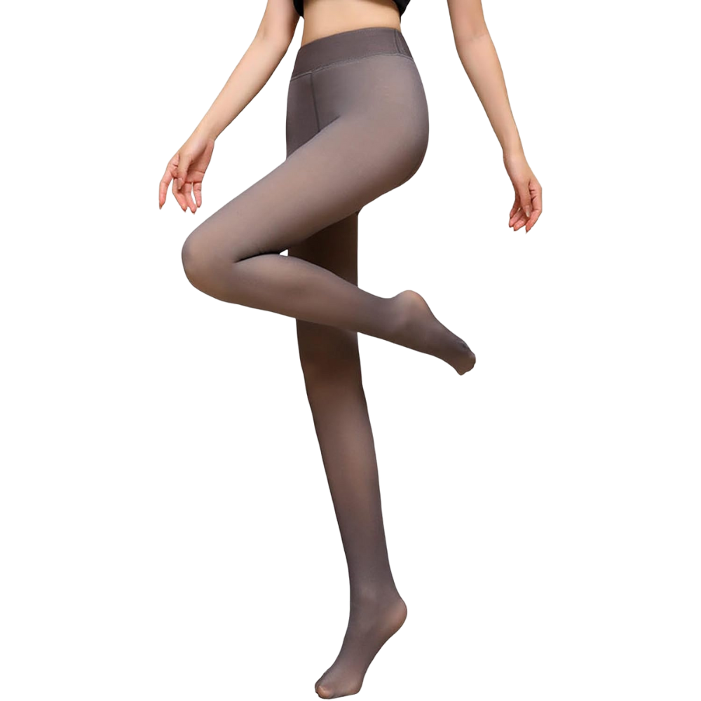 Fake Translucent Fleece Lined Tights