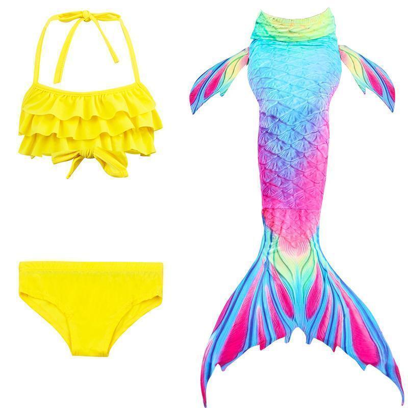 Meerjungfrau Badeanzug Mädchen - Prinzessinnen-Bikini Set Mädchen