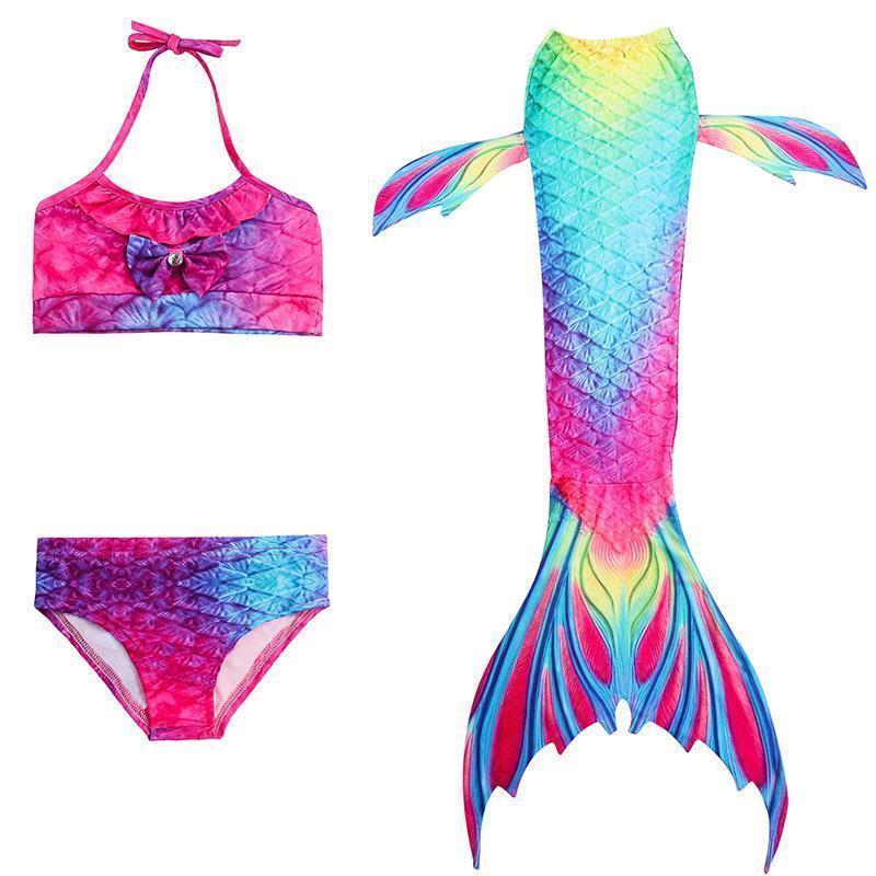 Meerjungfrau Badeanzug Mädchen - Prinzessinnen-Bikini Set Mädchen