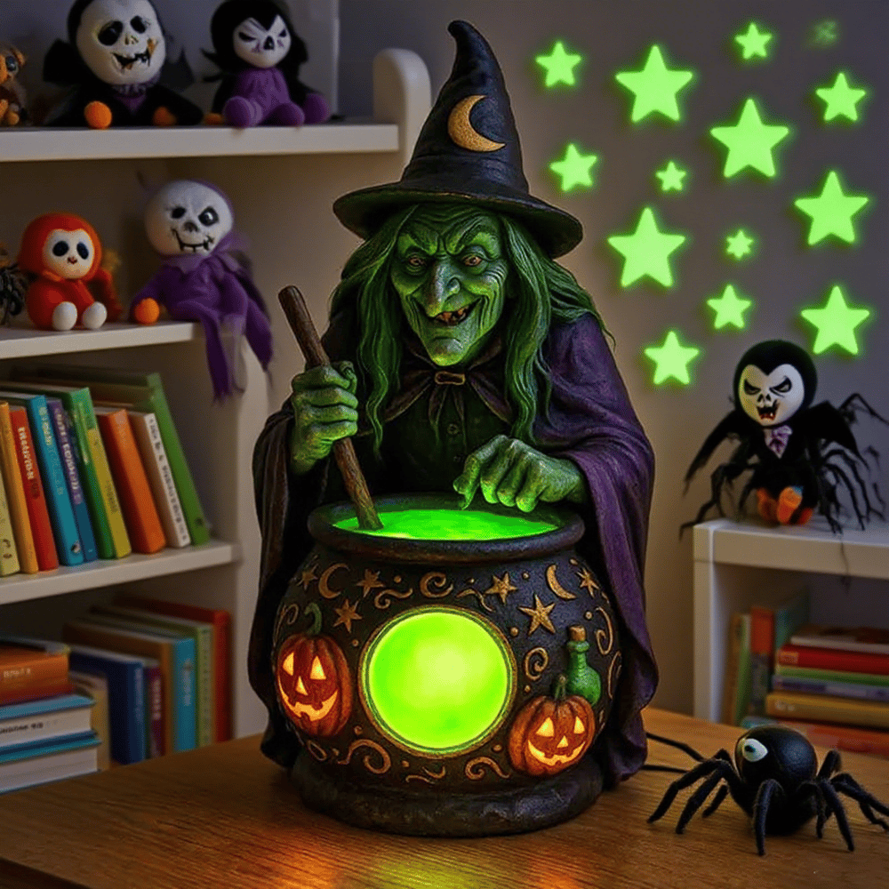 WitchGlow Kessel Lampe | Verzaubernde Halloween-Dekoration, die eine magische Atmosphäre schafft