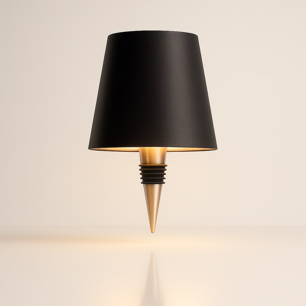 Flaschenlicht | Flasche als Tischlampe | Akku Tischlampe | Flaschenaufsatz | LumiFlasche