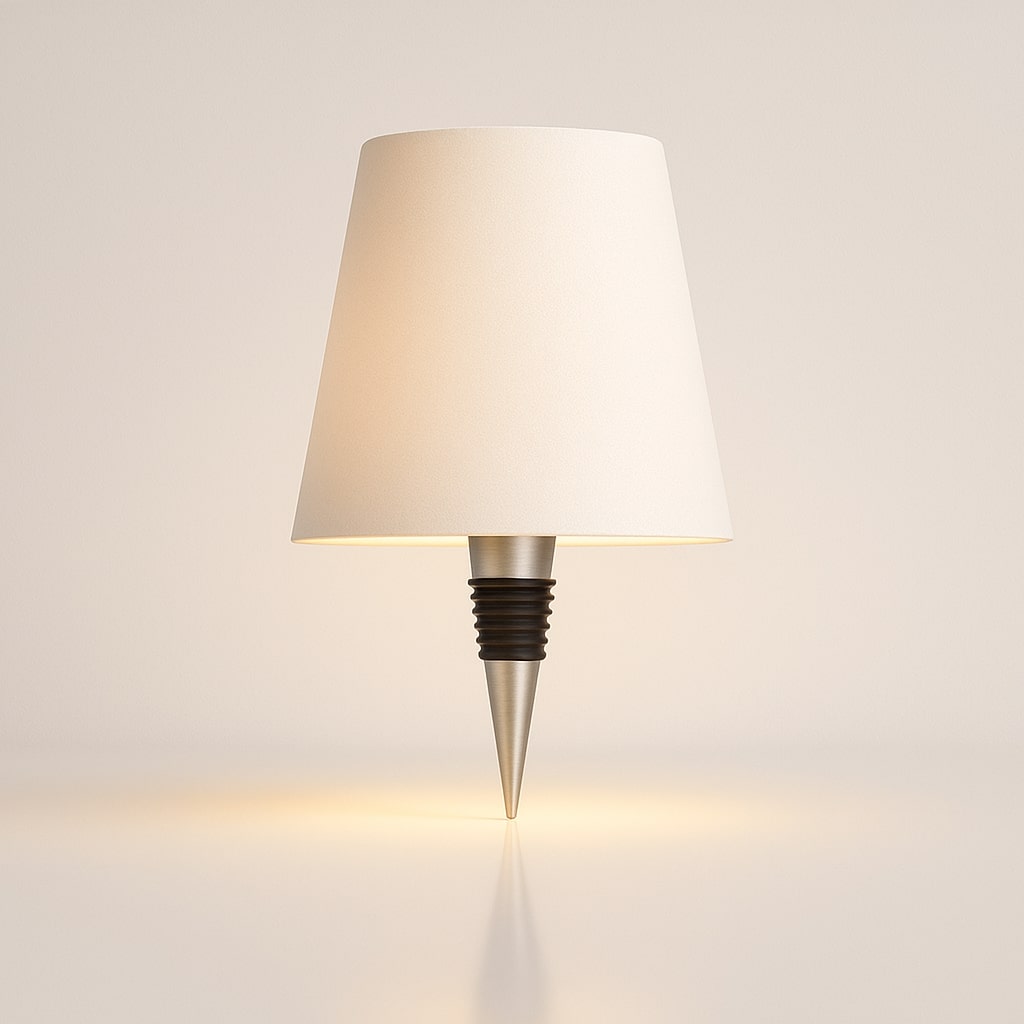 Flaschenlicht | Flasche als Tischlampe | Akku Tischlampe | Flaschenaufsatz | LumiFlasche
