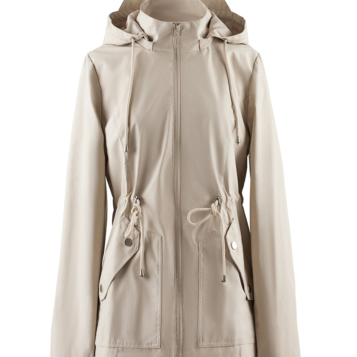 Wasserdichte Damenjacke mit Kapuze – Winddichte Regenjacke