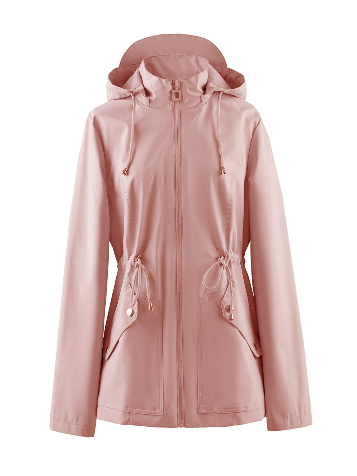 Wasserdichte Damenjacke mit Kapuze – Winddichte Regenjacke