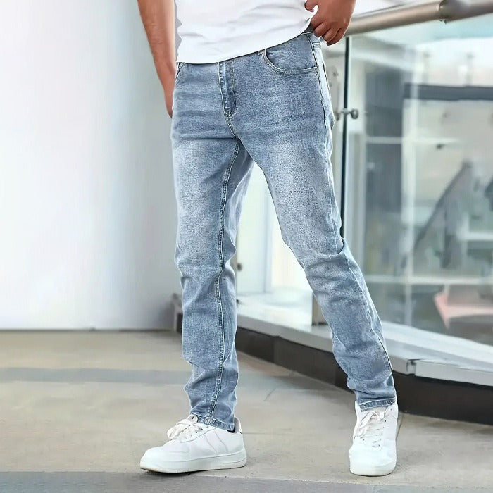 Herren Jeans | Klassisches Design | Flared Hose | Mittlerer Stretch Denim