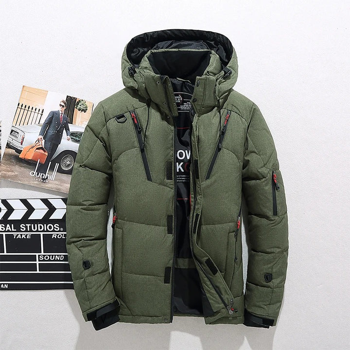 Herren Winterjacke PolarGuard – Winddichte Wattierte Jacke mit Kapuze