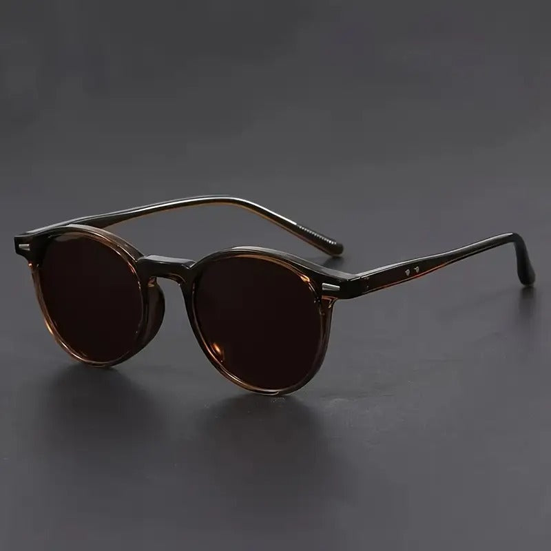 Herren Sonnenbrille RetroView – Runde Schildpattbrille mit leichtem Rahmen