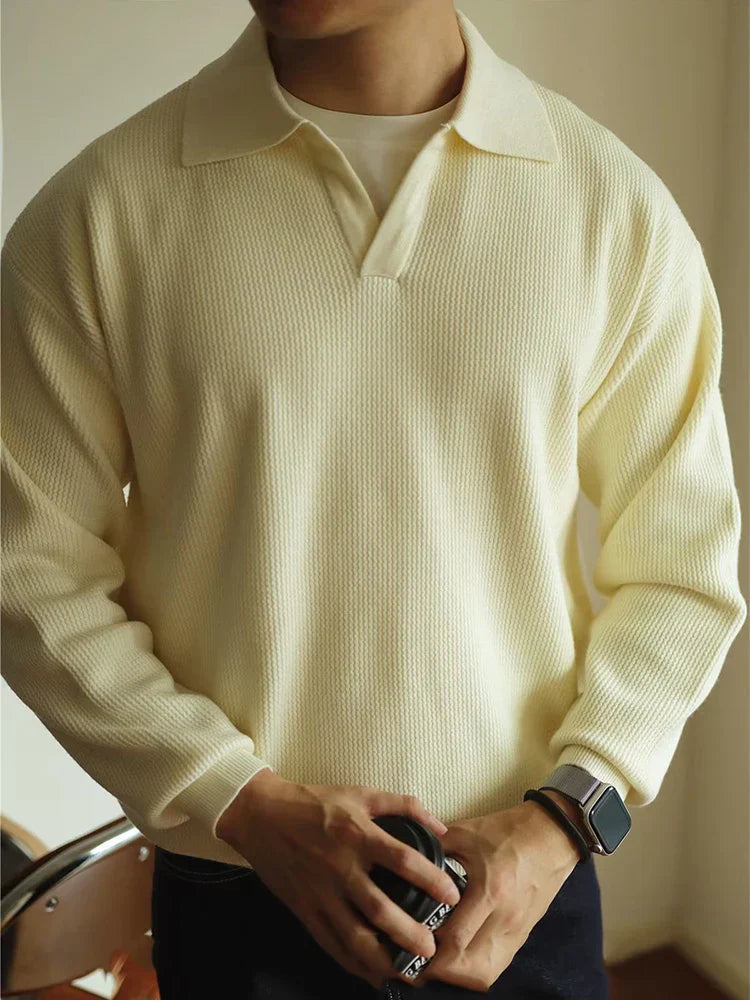 Elegantes, gestricktes Poloshirt für Herren mit modernem Touch und klassischer Eleganz | Bas
