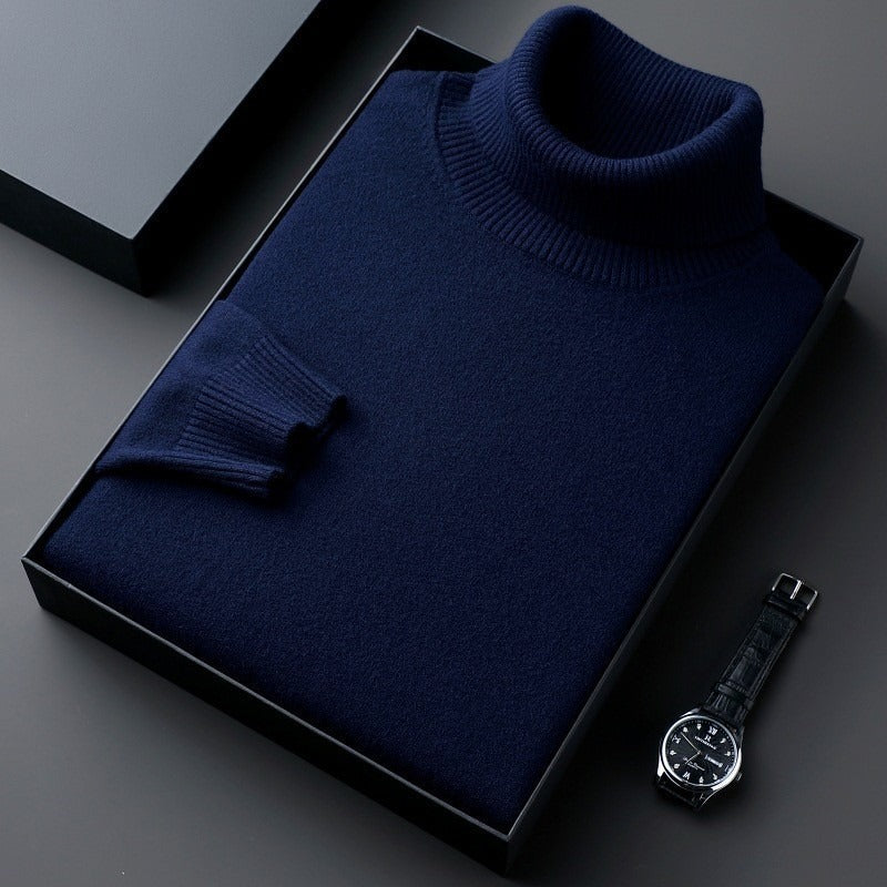 Pullover Herren | Luxuriöser Rollkragenpullover | Sweater mit Feinstrick & Weicher Textur