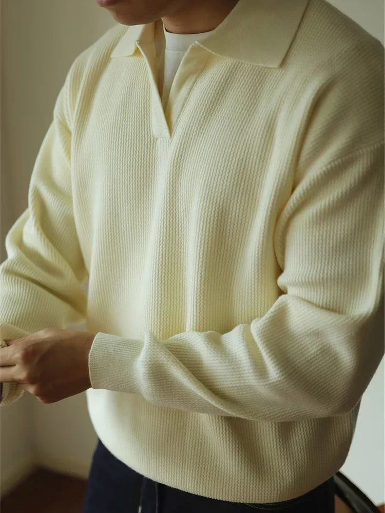 Elegantes, gestricktes Poloshirt für Herren mit modernem Touch und klassischer Eleganz | Bas