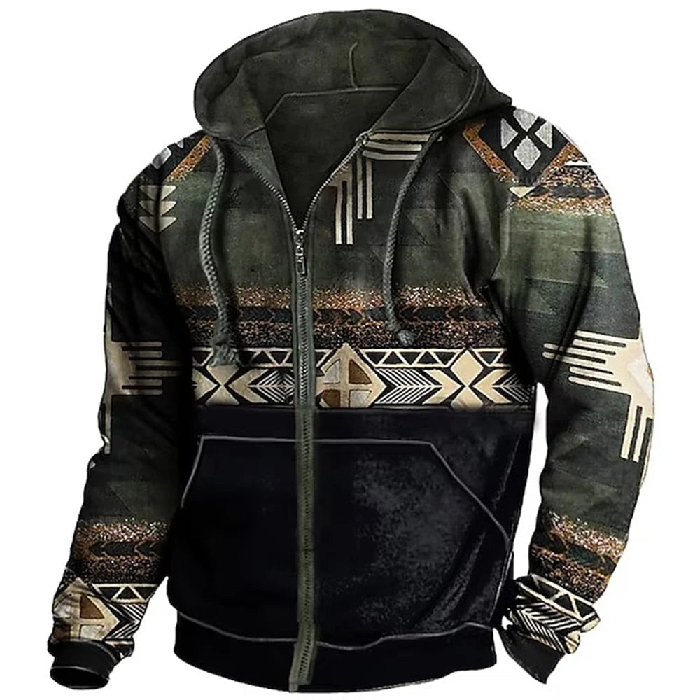 Einzigartiger und stilvoller Herren-Hoodie mit Reißverschluss für ultimativen Komfort und lässige Eleganz | Alexander