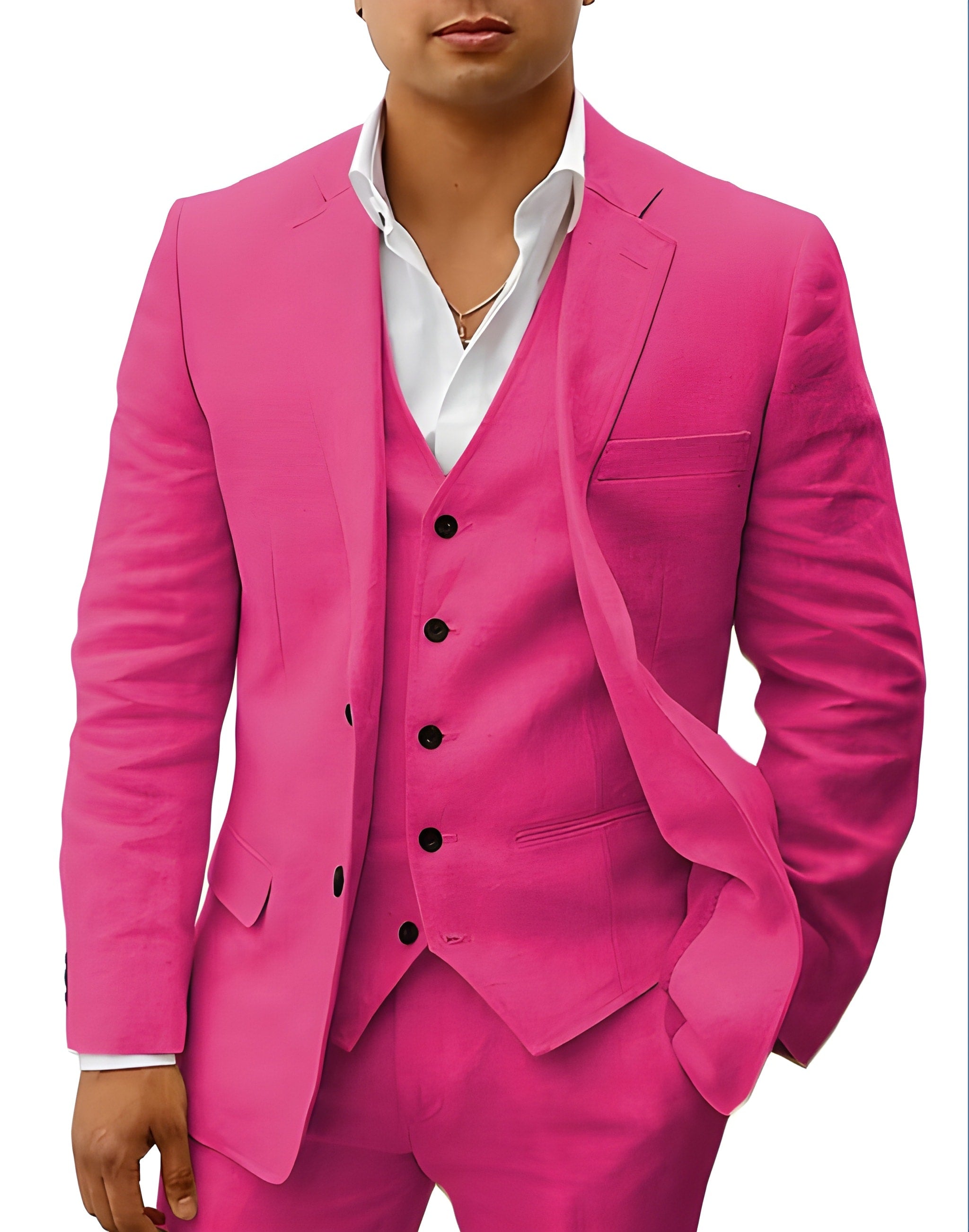 Herren Leinenanzug SummerEase – 3-teilig Atmungsaktives Sommeroutfit mit Weste