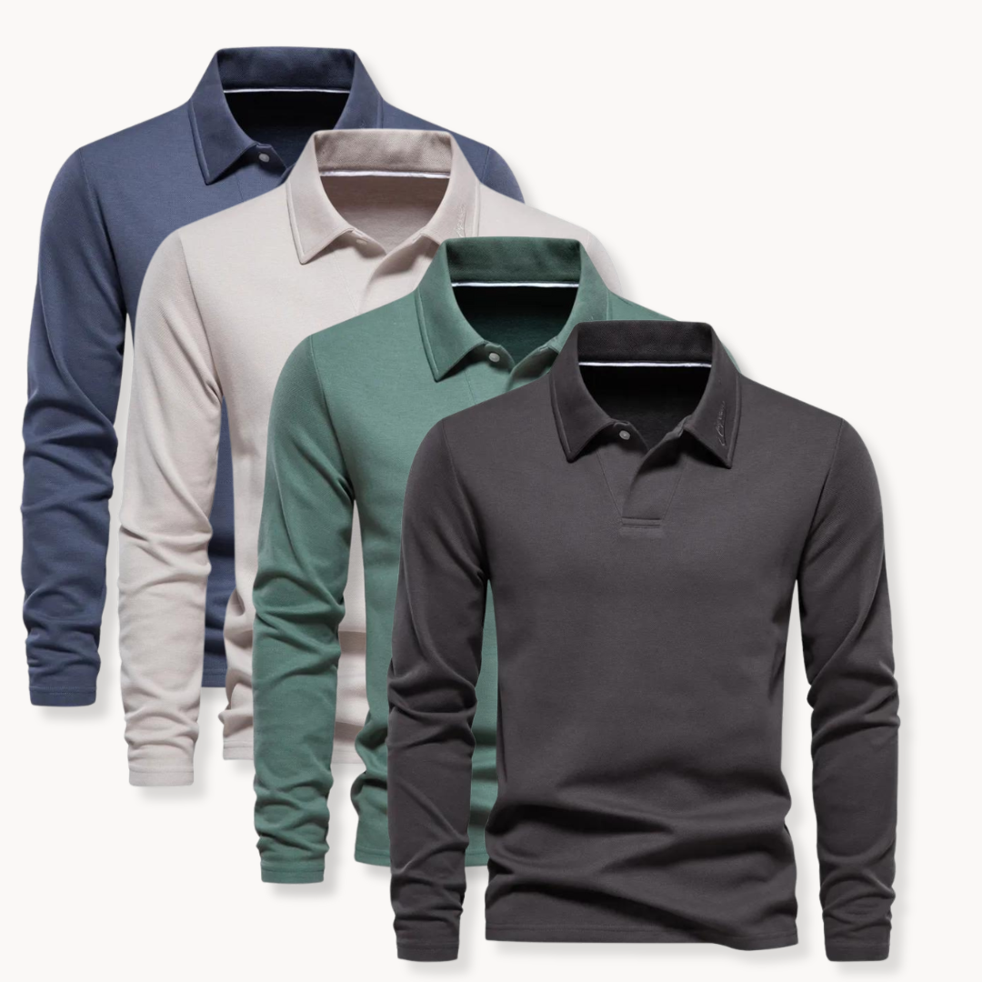 Herren Polo | Langarm T-Shirt | Zeitloser Komfort & Eleganter Stil