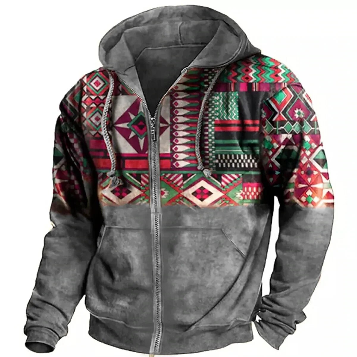 Einzigartiger und stilvoller Herren-Hoodie mit Reißverschluss für ultimativen Komfort und lässige Eleganz | Alexander