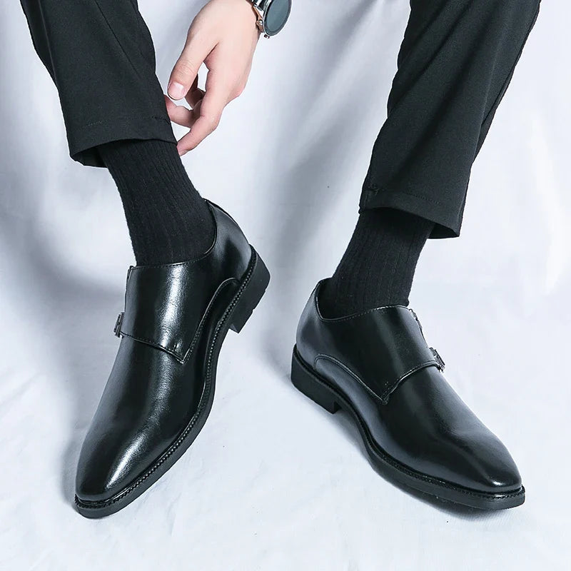 Herren Leder Schuhe | Doppelte Monkstrap | Komfort | Eleganter Look
