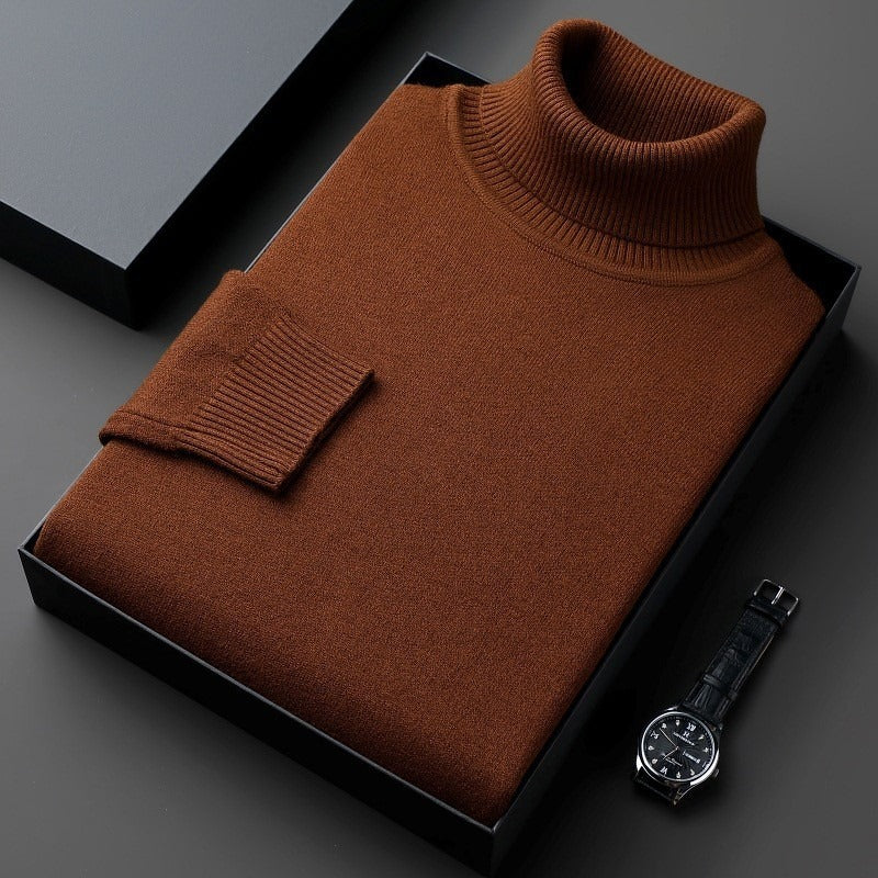 Pullover Herren | Luxuriöser Rollkragenpullover | Sweater mit Feinstrick & Weicher Textur