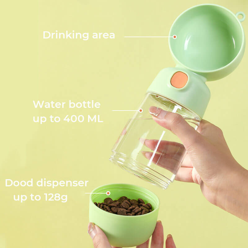 PetHydroGo | tragbare Flasche für Wasser und Futter für Haustiere