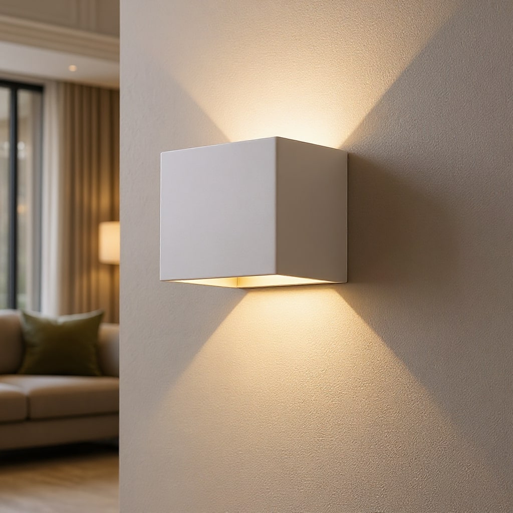 Drahtlose Wandlampe für Innen und Außen | LED-Wandlampe mit Akku und Sensor in Schwarz und Weiß
