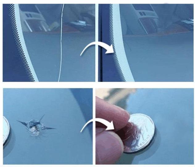 Reparaturset für gesprungenes Glas