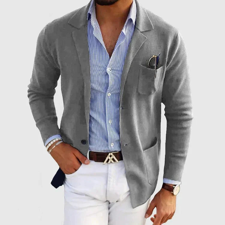 Herbstlicher Herrenblazer mit Casual-Knopftaschen und Reverskragen - Lorenzo