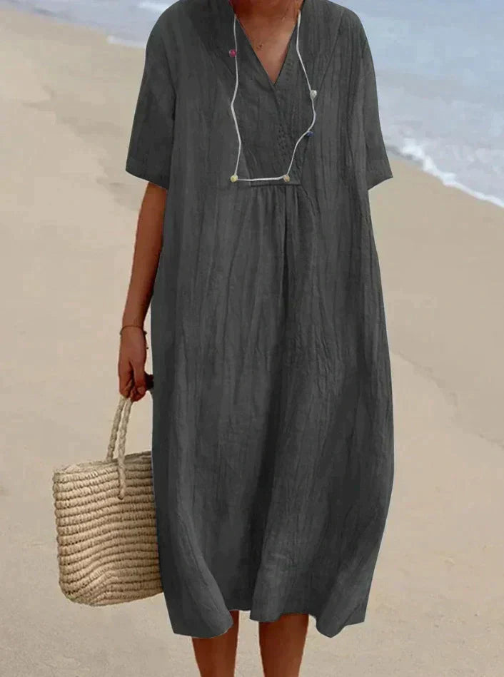 Sommerkleid aus Baumwoll-Leinen - Aria, 2025 Kollektion
