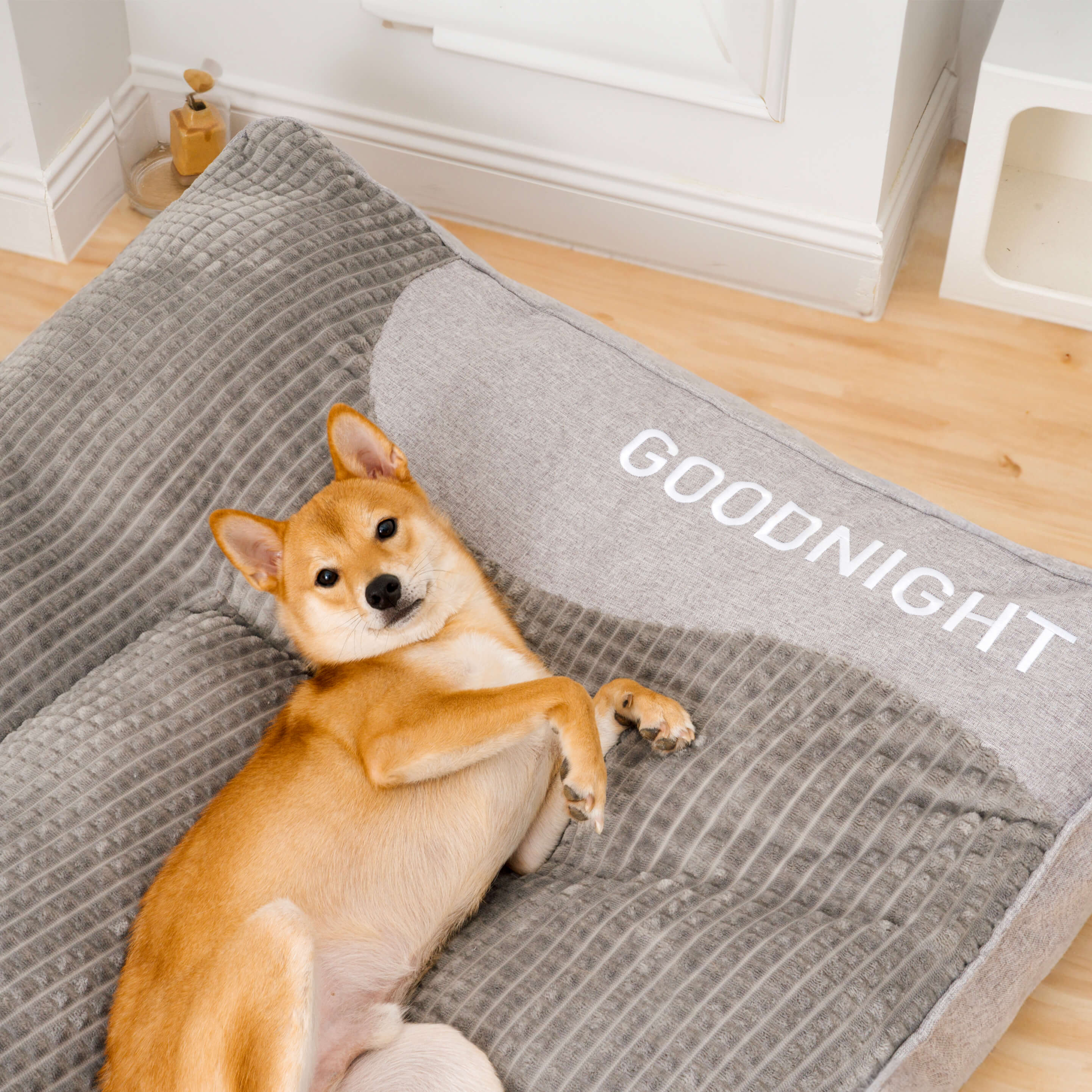 Orthopädisches Hundekissenbett – Großes Dickes Hundebett mit Nackenstütze und Abnehmbarem Waschbarem Bezug