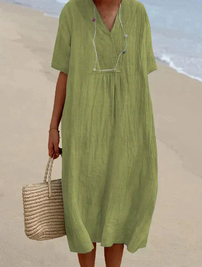 Sommerkleid aus Baumwoll-Leinen - Aria, 2025 Kollektion